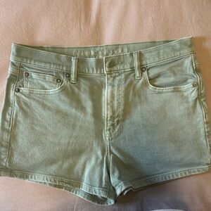 American Eagle Outfitters Women's Light Green Jean Shorts